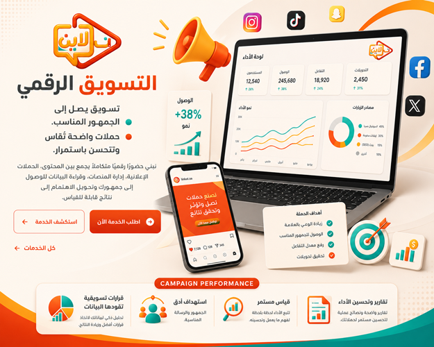 التسويق الرقمي وتحليل أداء الحملات